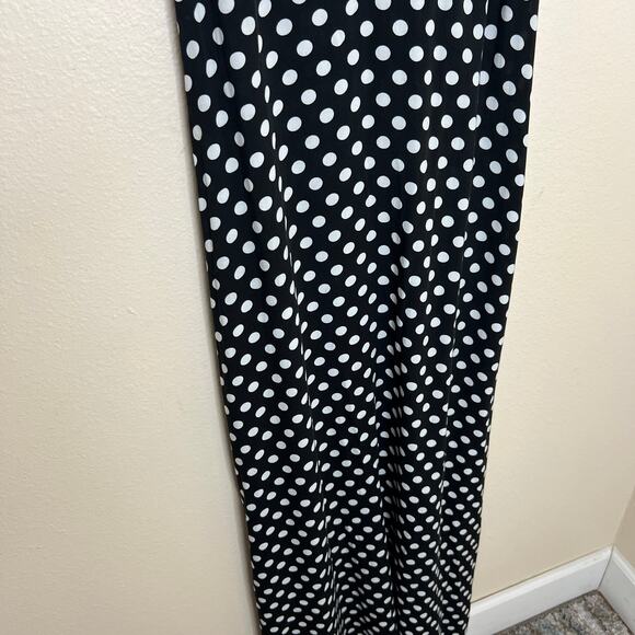 Zaful Black Polka Dot Maxi Slip Dress Small - Picture 3 of 11